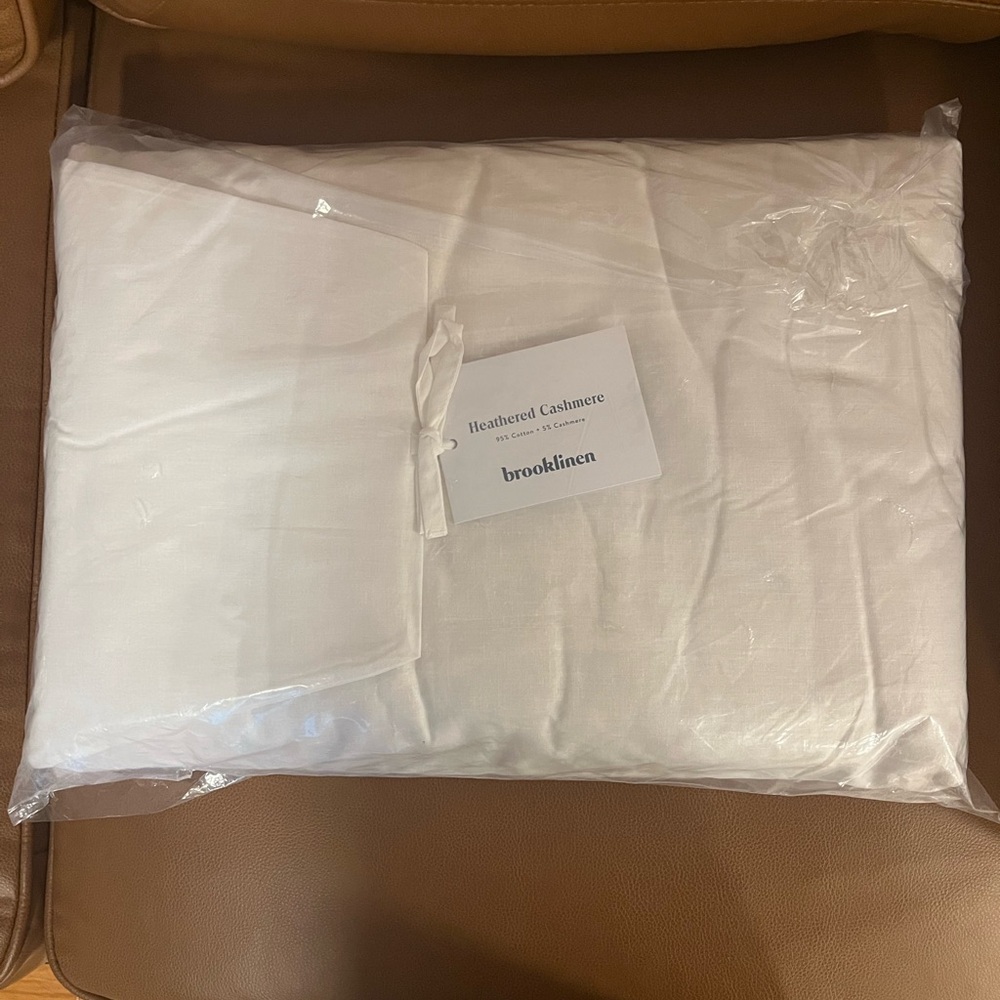 Brooklinen Heathered Cashmere Cove Sheet Set | Cali/King |Cream Orig: $385